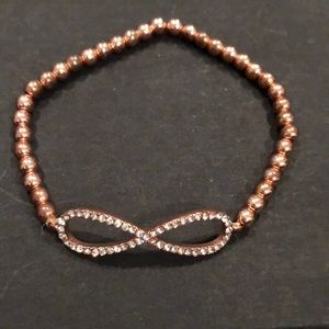 Rose Gold Diamond Infinity Bracelet